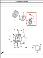 Plato Bobinas 125J4 R/X/Sc 6N AKT - Imagen 3
