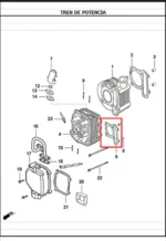 Empaque Culata 125J4 AKT - Imagen 2