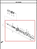 Eje Crank Completo 125 AKT - Imagen 3