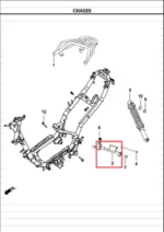 Soporte Motor Completo 125J4 AKT - Imagen 2