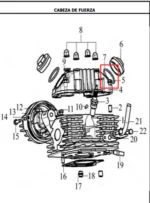 Oring Tapon Carcasa 125 AKT - Imagen 2