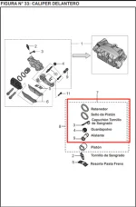 KIT EMPAQUETADURA CALIPER BAJAJ - Imagen 2