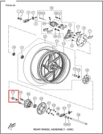 Buje Porta Sprocket TVS Apache Rtr 180 Original - Imagen 2
