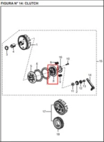 BASE SUPERIOR DE DISCOS DE CLUTCH BAJAJ - Imagen 2