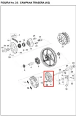 PLATO PORTA BANDA TRAS BAJAJ - Imagen 2